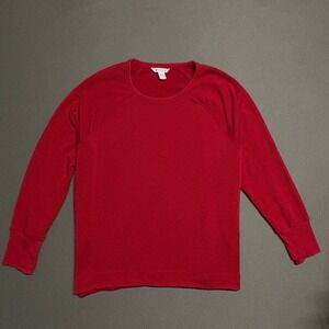 Athleta Women's Red Bateau‎ Neck Long Sleeve Top Large